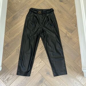 Veronica Beard Coolidge Faux Leather Pants 6